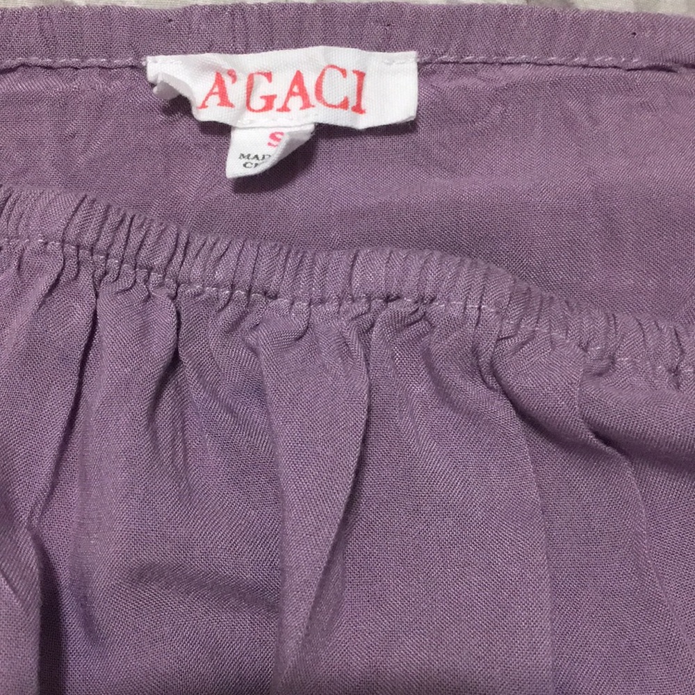 Purple Lacey off the shoulder crop top - Picture 2 of 2